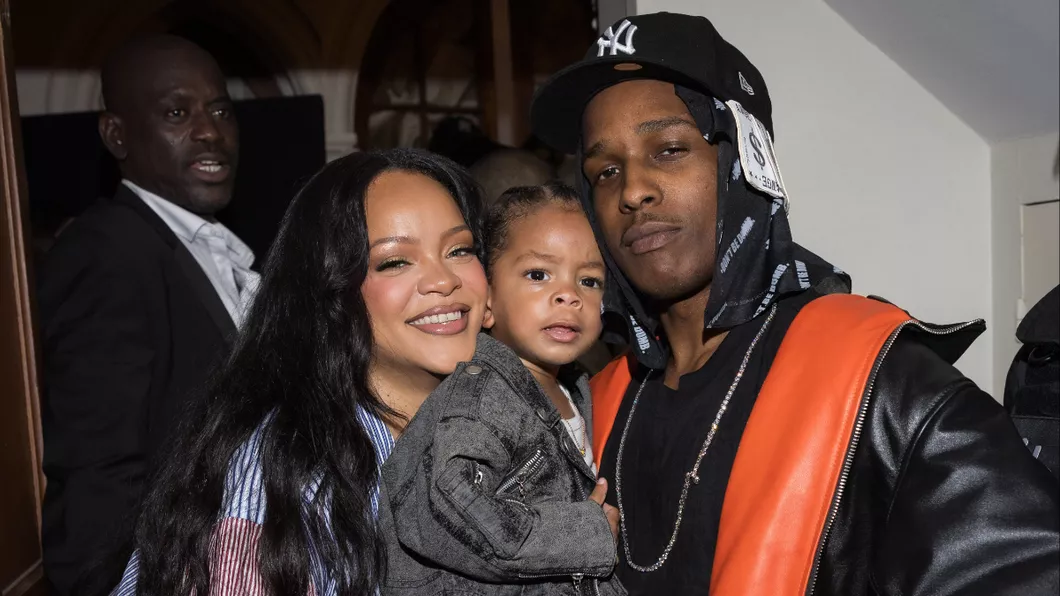 Rihanna & A$AP Rocky Bring Youngest Son To AWGE Fashion Show In Paris